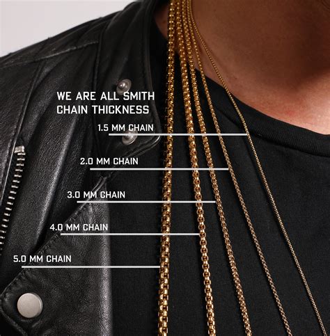 chain thickness chart